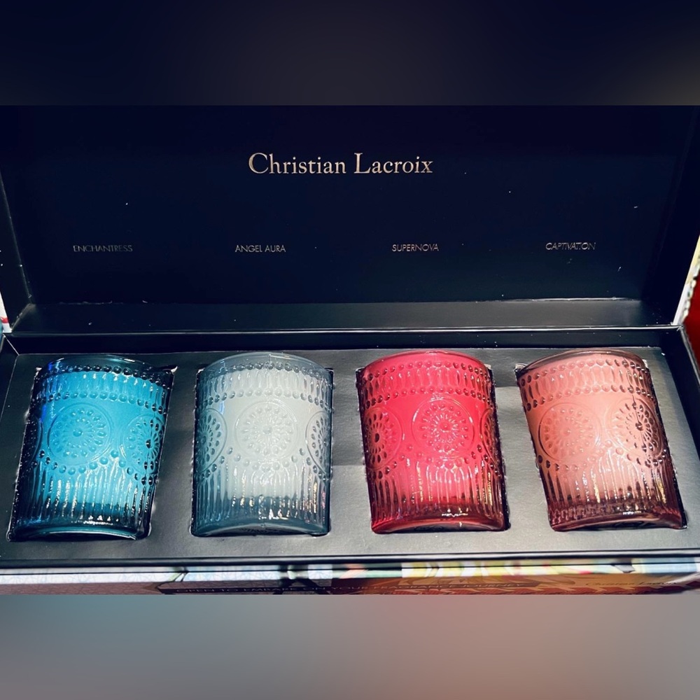 Christian Lacroix NWT Set of 4 Luxury Soy Blend  Fragrance Candles 2.5 Oz Each - Picture 2 of 8